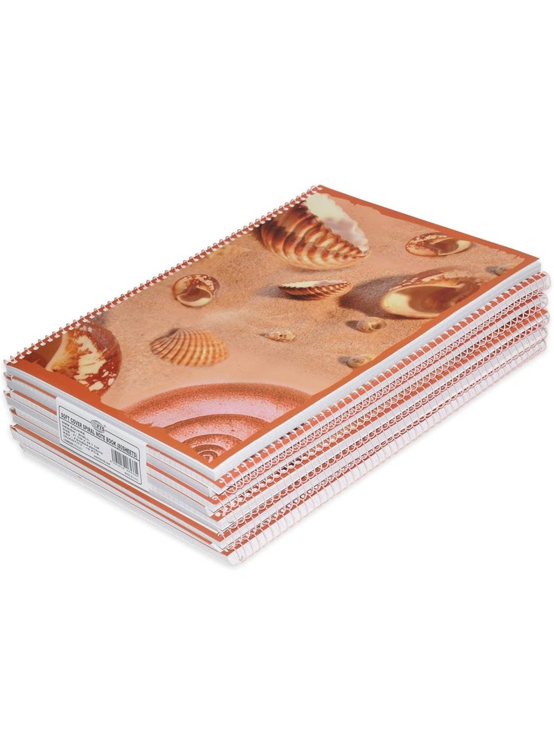 FIS Spiral Notebook Soft Cover A4, 5mm Square, 80-Sheets 10-Piece - FSNB5A480SH2 - Image 1